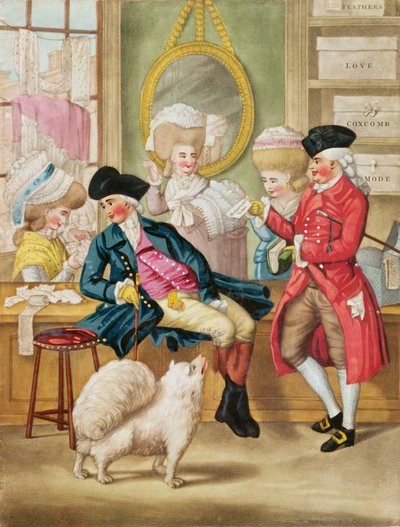 Der Morgenspaziergang oder der Hutmacherladen, 1782 von Robert Dighton
